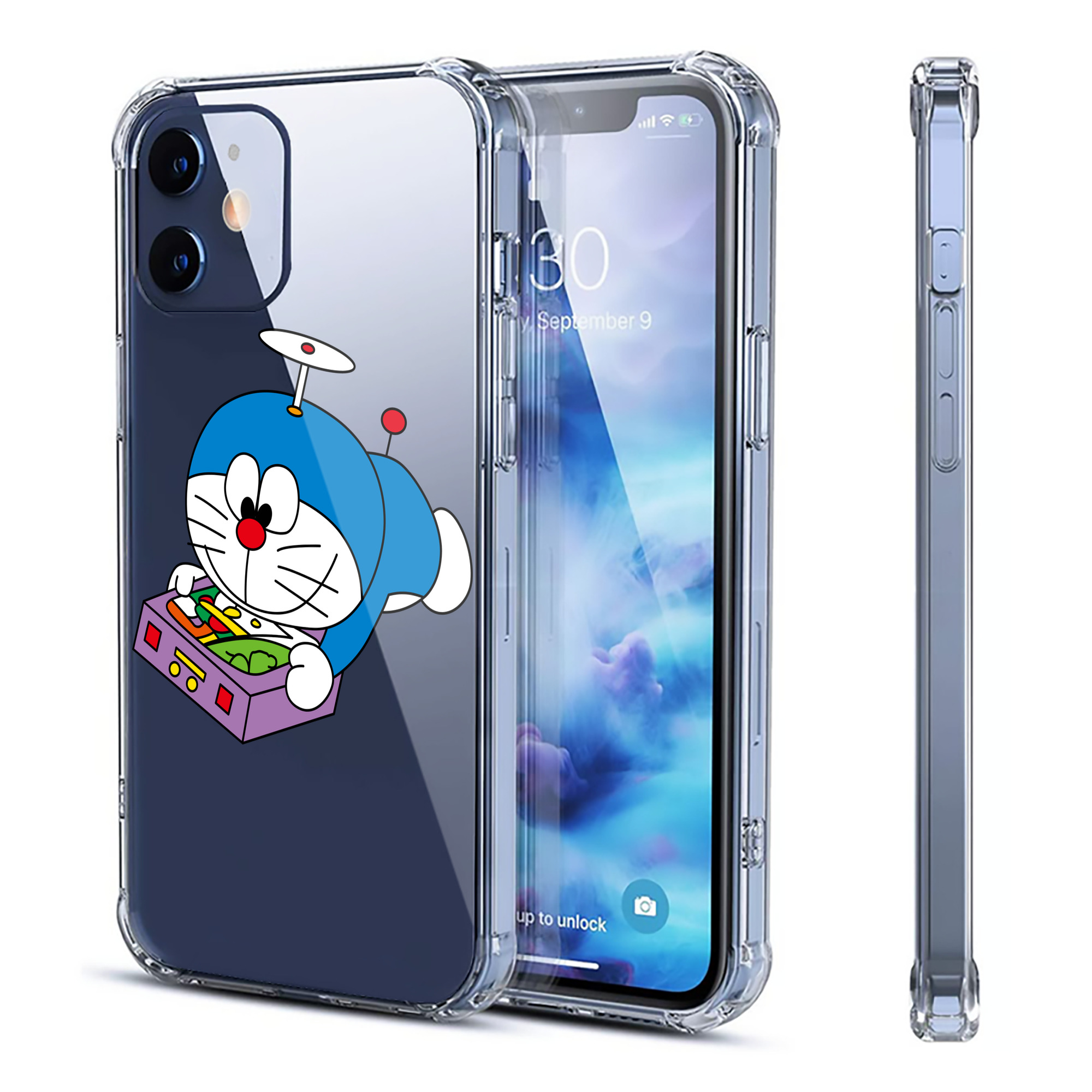 （画像用） ドラえもん Doraemon 【iPhone 12シリーズ対応】透明スマホケース（クリアソフトケース）